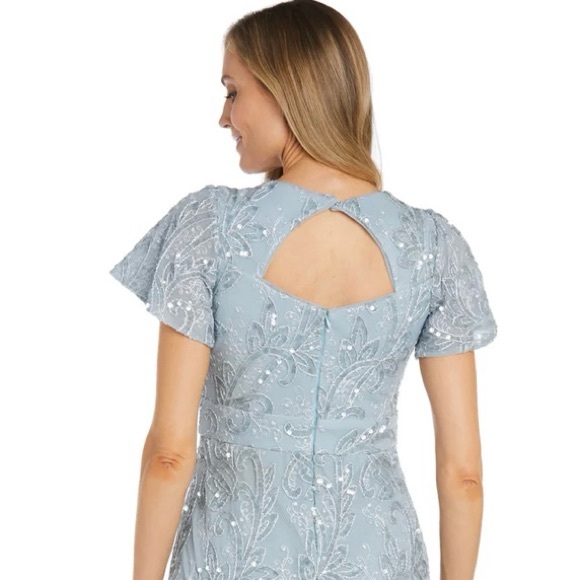 R&M Richards Fit & Flare sequin embellished plus size gown  Sz 22 - Picture 2 of 14